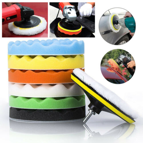 9 Pack 7 Inch Polishing Sponge Waxing Buffing Pad Compound Car Polisher Drill