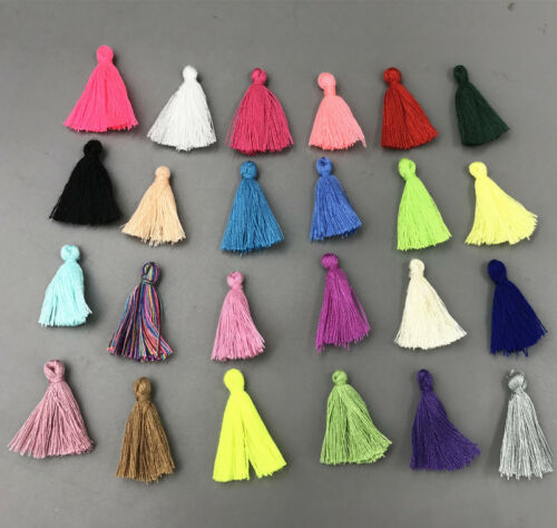 100x Variety Colors Cotton Thread Tassel Charm Pendant Tassels Jewelry 30mm
